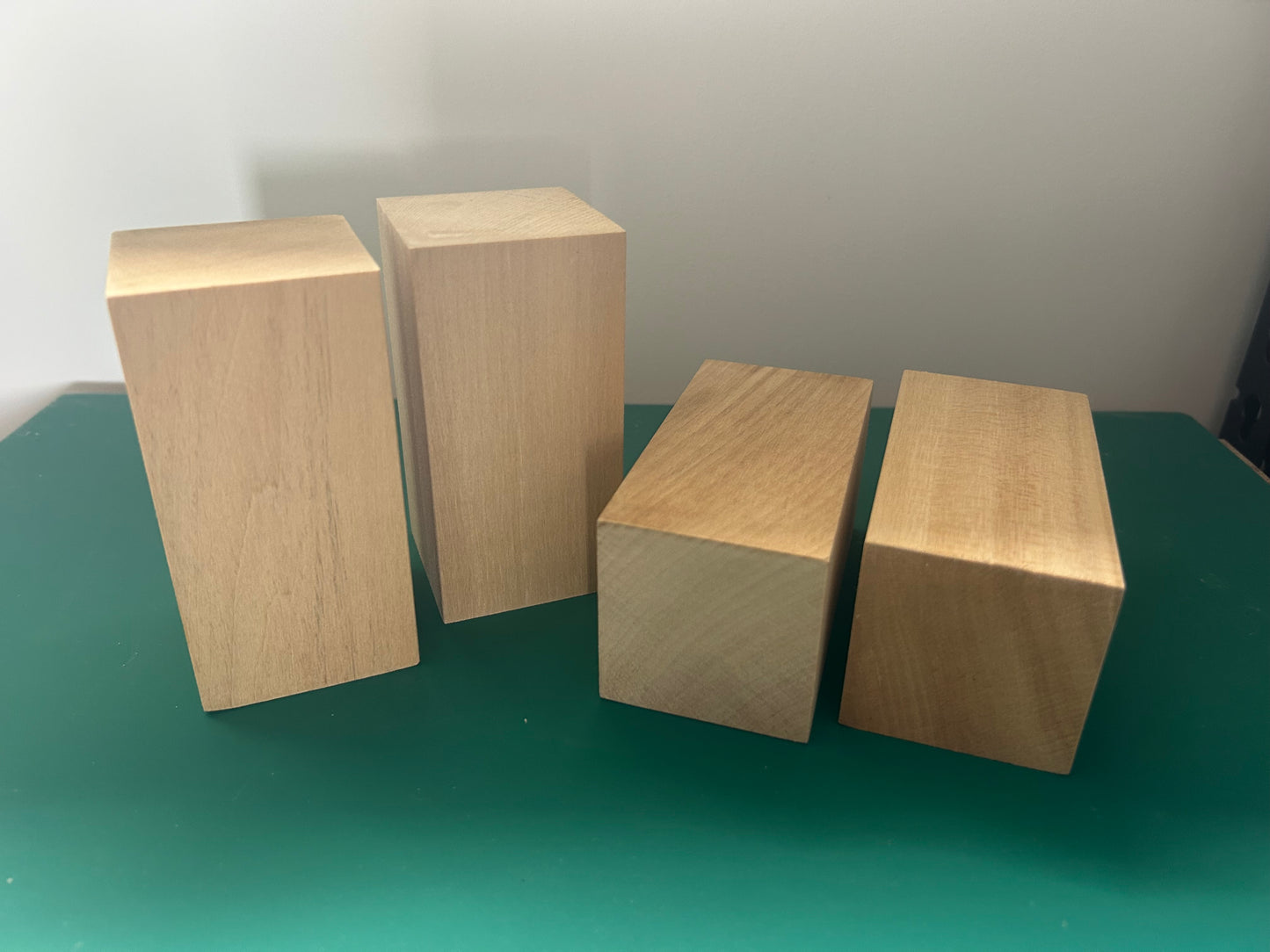 Basswood Carving Block Bundle - 4 × Large (50 × 50 × 100 mm)